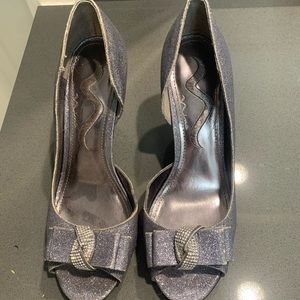 New silver heels with a blue tint